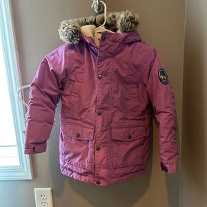 Girls Lands End winter coat. M 5-6.